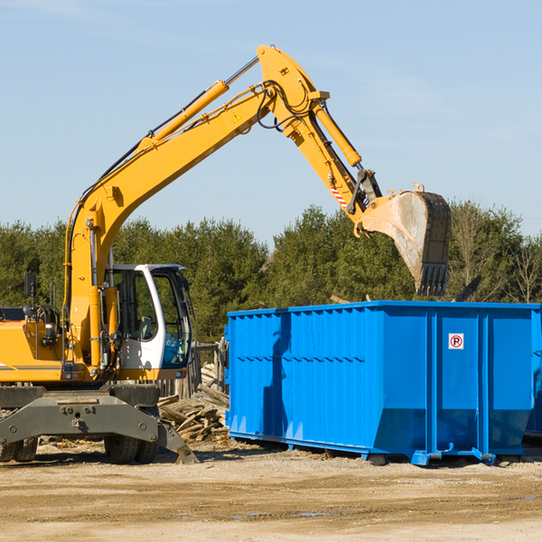 are there any restrictions on where a residential dumpster can be placed in Yoder CO